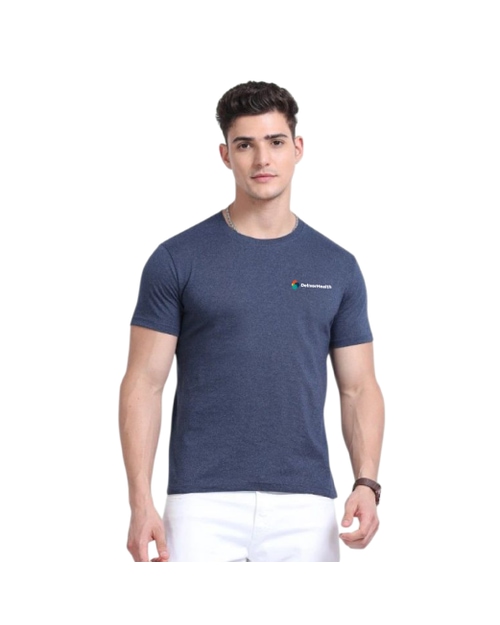 Greys&Blues Men's Eco Blend Round Neck T-Shirt- Navy Melange